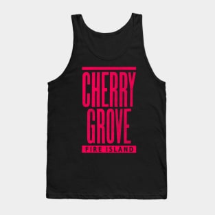 Cherry Grove Hot Red Text Tank Top